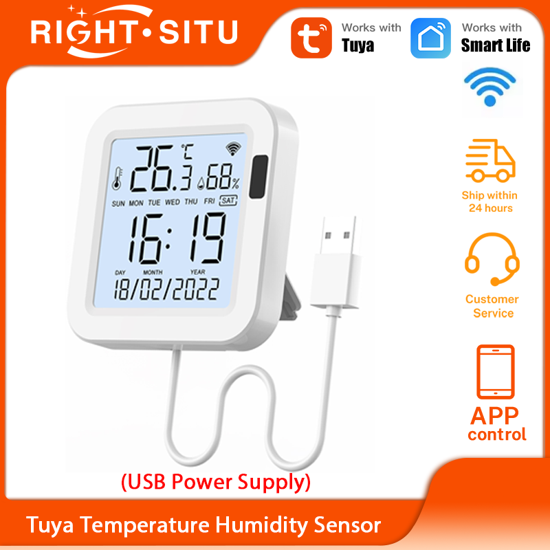 Wifi Thermostat - Smart Thermometer hygrometer Tuya WiFi Temperature