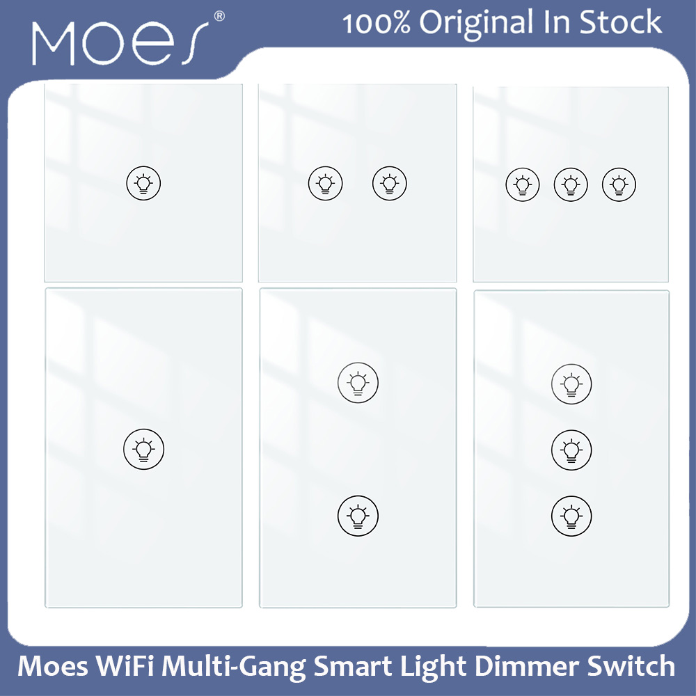 Smart Light Switch Wifi - Moes Tuya Multi-Gang Smart Light Dimmer