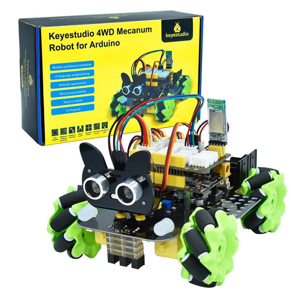 Esp32 Smart Home Kit - Keyestudio Mecanum 4WD Robot Car for