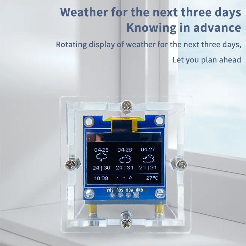 ESP8266 Mini Weather Clock Kit - Electronics Project Kit recension och pris