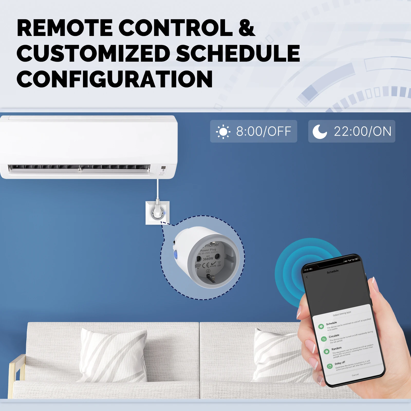 MOES Smart EU/US/UK Plug Matte - Wifi Smart Plug recension och pris