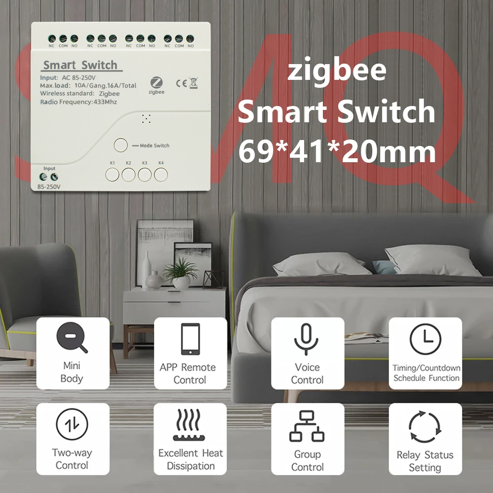 Zigbee 3.0 Gateway 4CH RF Smar - Smart Light Switch Wifi recension och pris