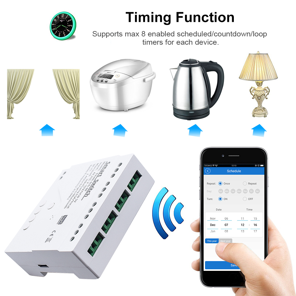 Wifi Smart Light Switch 4CH Md - Smart Light Switch Wifi recension och pris