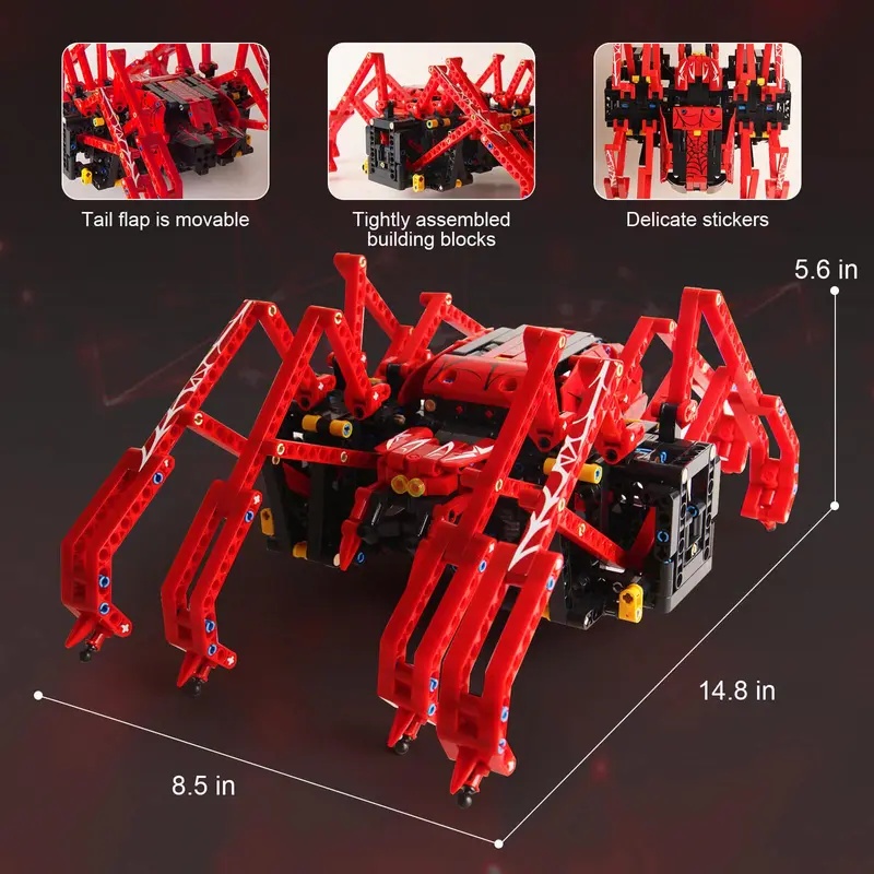 818pcs Remote Control Red Spid - Stem Robotics Kit recension och pris