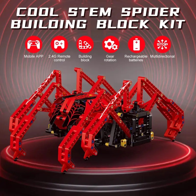 818pcs Remote Control Red Spid - Stem Robotics Kit recension och pris