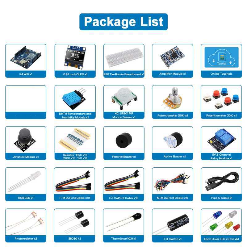 UNO R4 WiFi Compatible Develop - Sensor Kit Arduino recension och pris