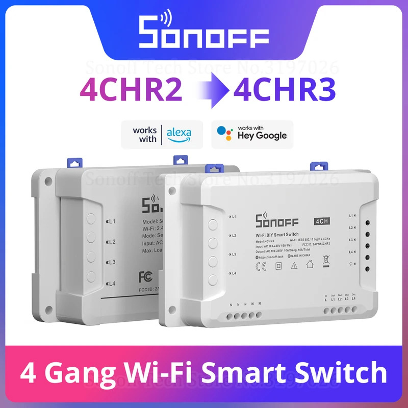 Sonoff 4CHR3 Smart Wifi Switch - Smart Light Switch Wifi recension och pris