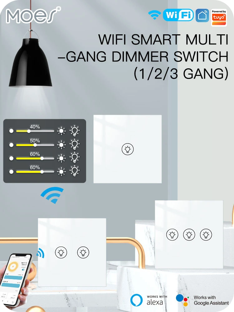 Moes Tuya Multi-Gang Smart Lig - Smart Light Switch Wifi recension och pris