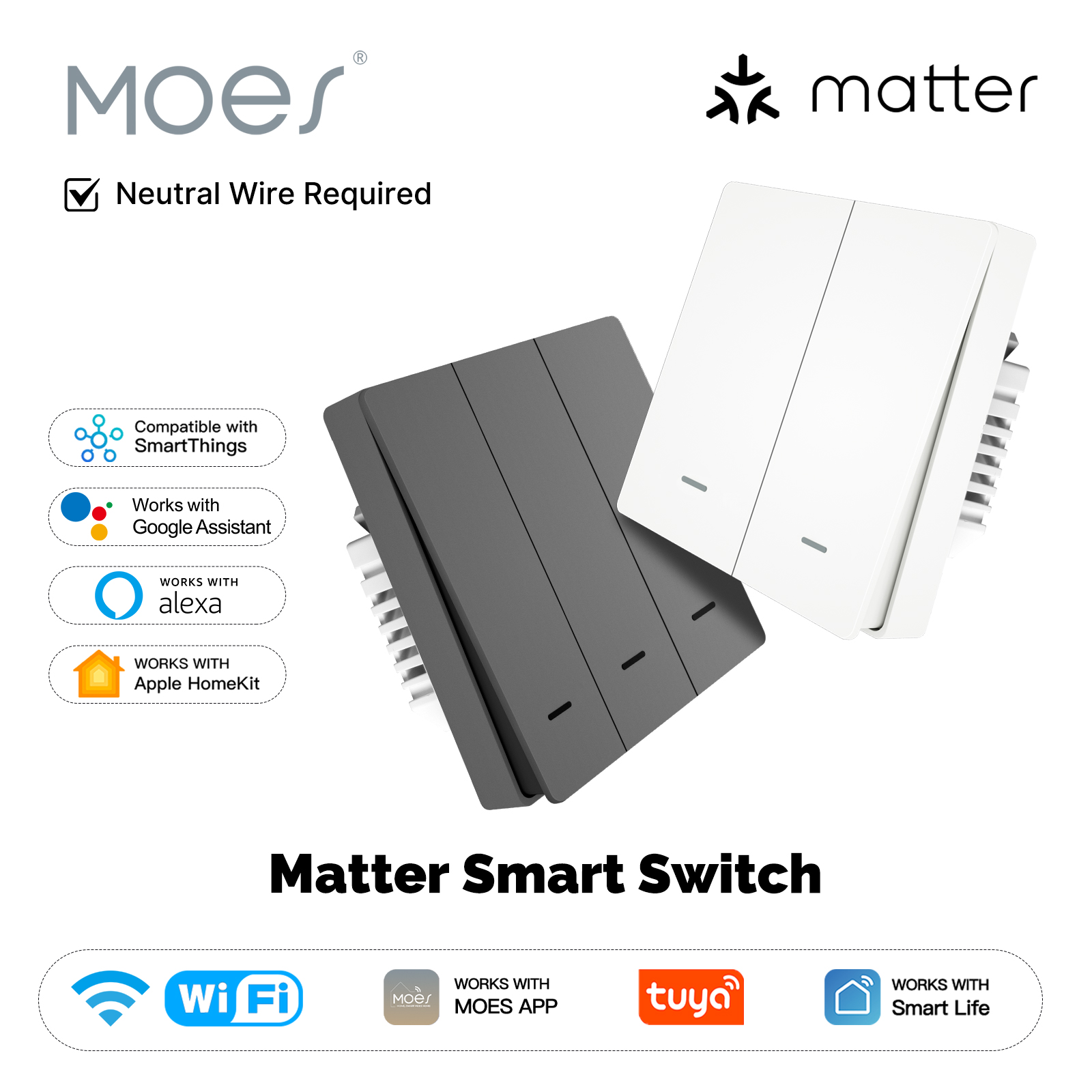 MOES Matter Tuya WiFi Smart Li - Smart Light Switch Wifi recension och pris
