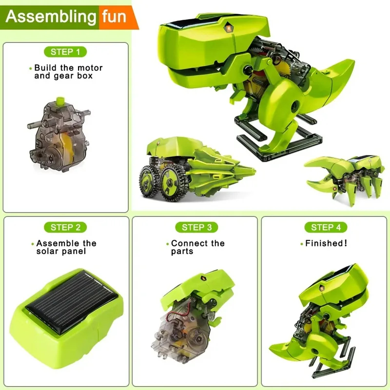 3-in-1 Solar Robot Kit, Dinosa - Stem Robotics Kit recension och pris