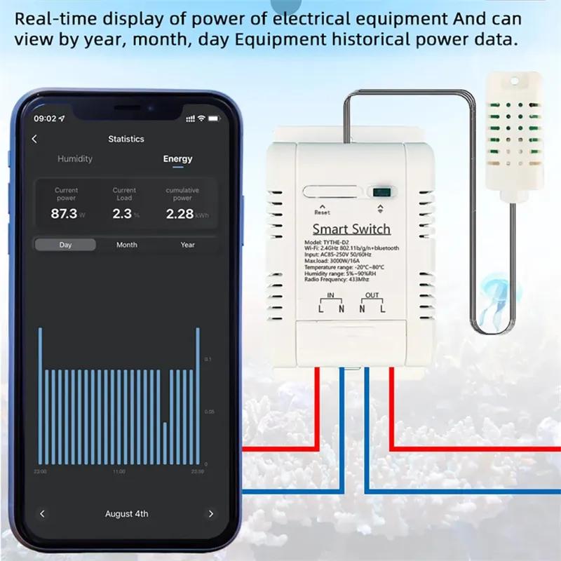 Work with Tuya 16A 3000W WiFi  - Wifi Thermostat recension och pris