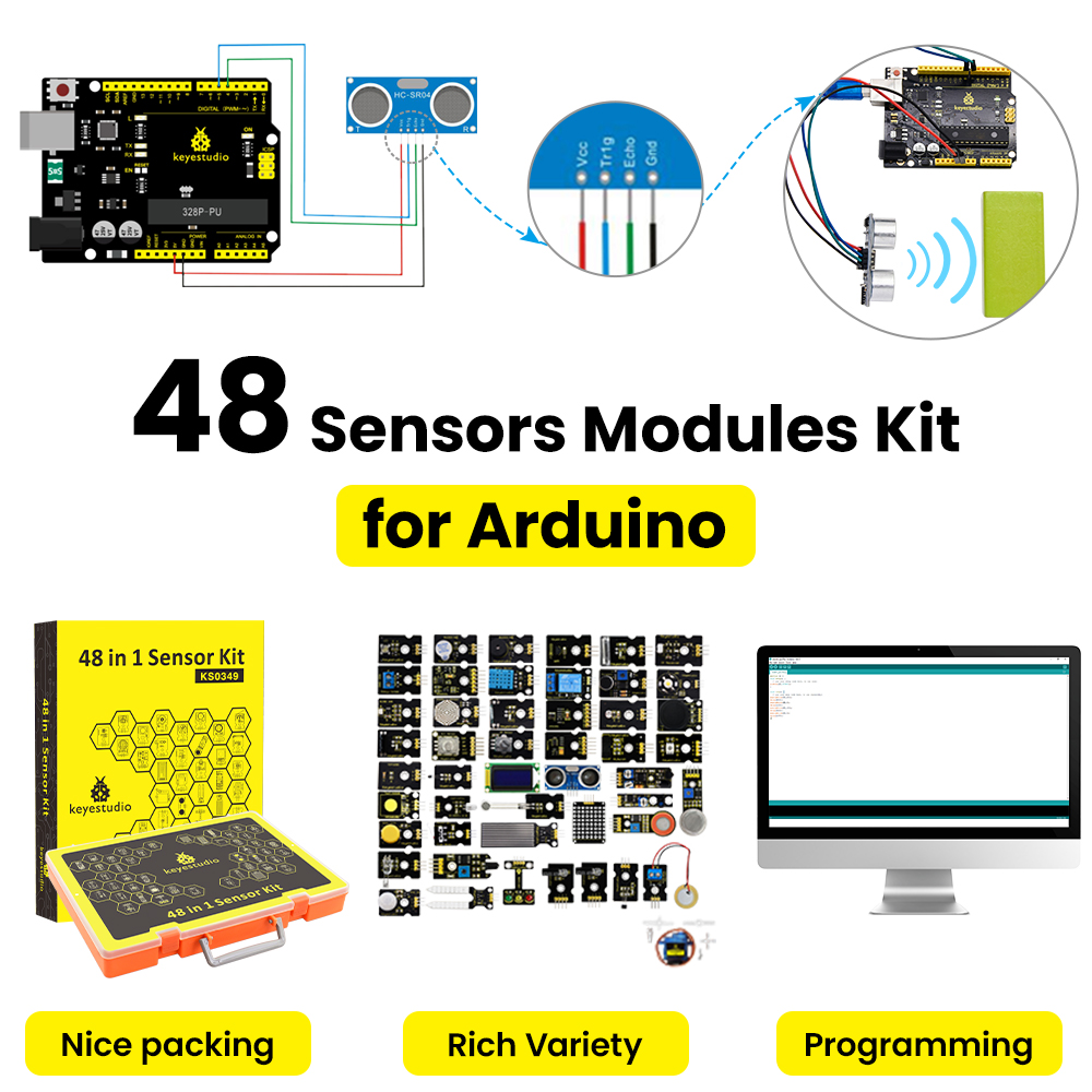 Keyestudio 48 in 1 Sensor Star - Esp32 Smart Home Kit recension och pris